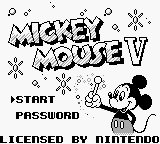 Mickey Mouse: Magic Wands! (Game Boy) screenshot: Japanese title screen