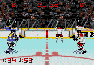 Wayne Gretzky and the NHLPA All-Stars (Genesis) screenshot: Round 1...