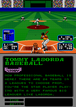 Tommy Lasorda Baseball (Arcade) screenshot: Your turn to pitch.