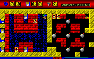 Self Control (DOS) screenshot: Level 20 RAMZESISDEAD