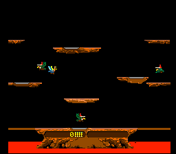 Williams Arcade Classics (SNES) screenshot: Ostrich without rider (Joust)