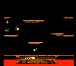 Williams Arcade Classics (SNES) screenshot: Fighting in the air. (Joust)