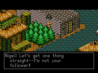 Landstalker (Genesis) screenshot: On start, dialogues are looong