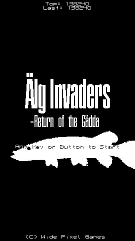Älg Invaders: Return of the Gädda (Windows) screenshot: Title screen