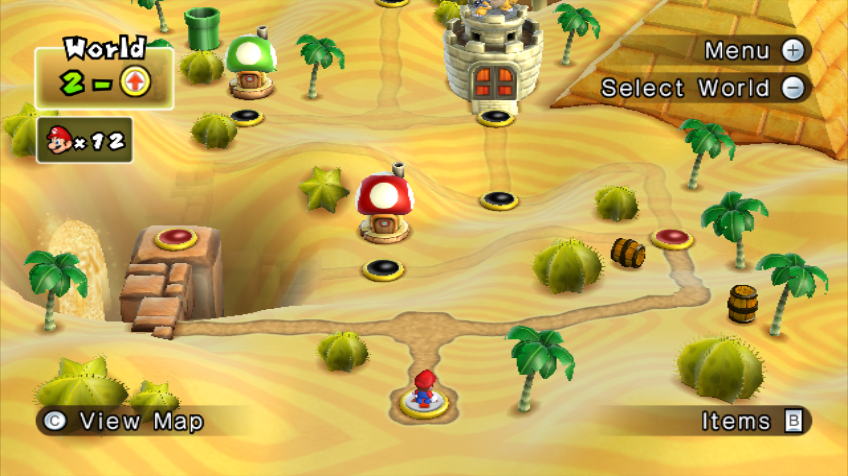 New Super Mario Bros. Wii (Wii) screenshot: Desert world