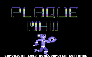Plaqueman (Commodore 64) screenshot: Title screen