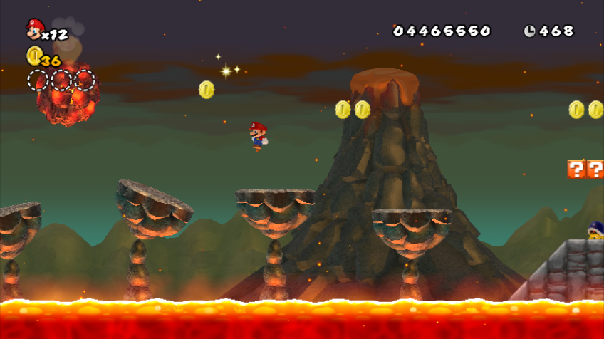 New Super Mario Bros. Wii (Wii) screenshot: World 8 action