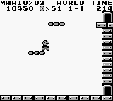 Super Mario Land (Game Boy) screenshot: Flying platforms