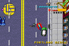 Grand Theft Auto Advance (Game Boy Advance) screenshot: Baseball bat. Primitive... but good.