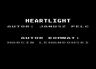 Heartlight (Atari 8-bit) screenshot: Title screen
