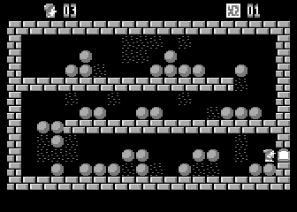 Heartlight (Atari 8-bit) screenshot: Level 1 completed