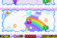 Kirby: Nightmare in Dreamland (Game Boy Advance) screenshot: End of level