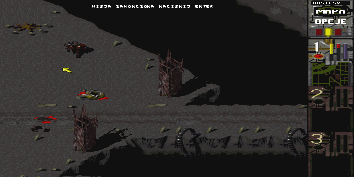 Przeklęta Ziemia (DOS) screenshot: Mission completed