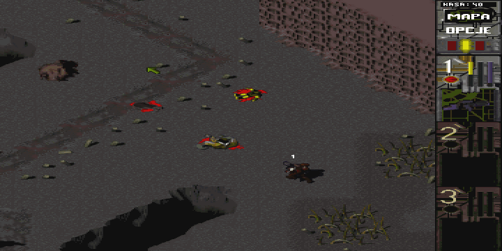 Przeklęta Ziemia (DOS) screenshot: Bleeding enemies