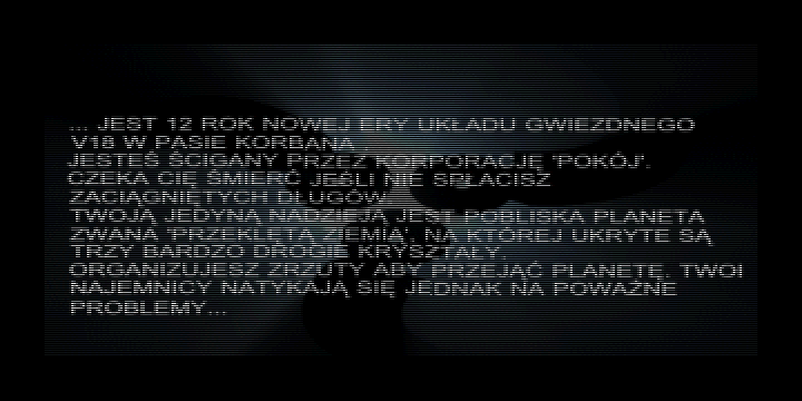 Przeklęta Ziemia (DOS) screenshot: Story