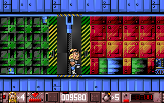 Suburban Commando (Amiga) screenshot: Level two is a platform game.