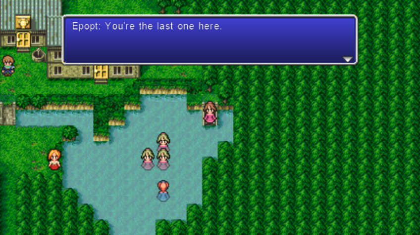 Final Fantasy IV: The After Years - Edge's Tale (Wii) screenshot: Izayoi in disguise of a Troian priestess