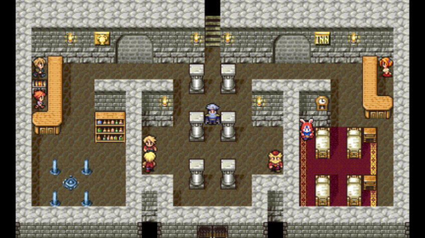 Final Fantasy IV: The After Years - Edge's Tale (Wii) screenshot: Edge starts in his castle, and he's free to trade, but he only has 300 Gil.