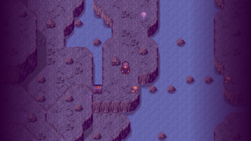 Final Fantasy IV: The After Years - Edge's Tale (Wii) screenshot: Gekkou gets to investigate the crater
