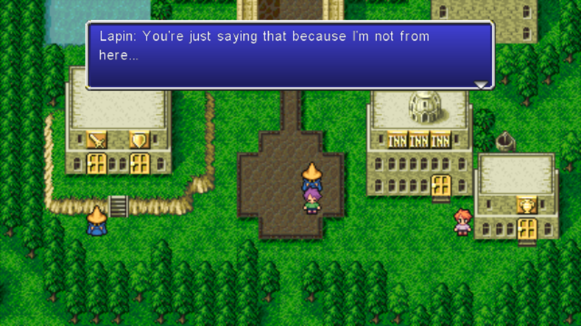 Final Fantasy IV: The After Years - Edge's Tale (Wii) screenshot: Child ninja Tsukinowa infiltrated the mages of Mysidia
