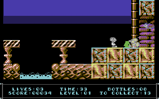 Shaman (Commodore 64) screenshot: Enemy killed