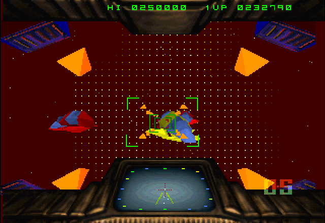Zero 5 (Jaguar) screenshot: Another of the enemies introduced in the first Hit-Pak mission gets upgraded and ready to pummel you with missiles.