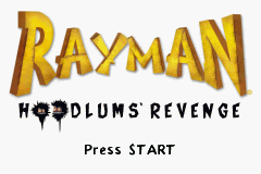 Rayman: Hoodlum's Revenge (Game Boy Advance) screenshot: Title screen (European version)