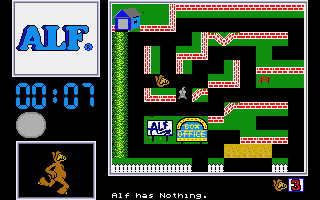 ALF: The First Adventure (Atari ST) screenshot: Try to catch the neighborhood cats