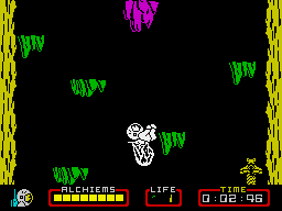 Nodes of Yesod (ZX Spectrum) screenshot: it's hurts!