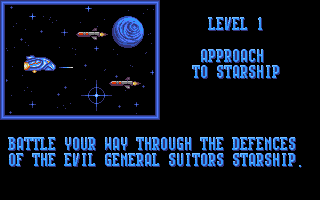 Suburban Commando (Amiga) screenshot: Level one introduction.