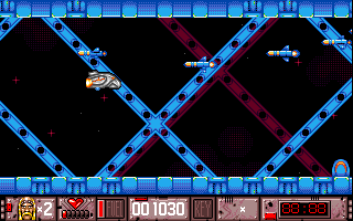 Suburban Commando (Amiga) screenshot: Missiles attack!
