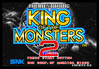 King of the Monsters 2: The Next Thing (Arcade) screenshot: Title Screen.