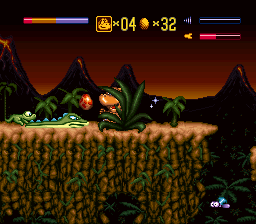 Radical Rex (SNES) screenshot: Snake