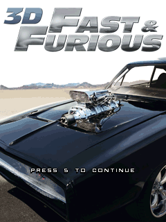 3D Fast & Furious (J2ME) screenshot: Title screen