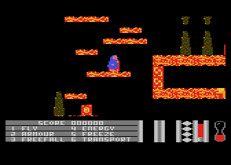Tarkus and the Crystal of Fear (Atari 8-bit) screenshot: Seadly stalactites