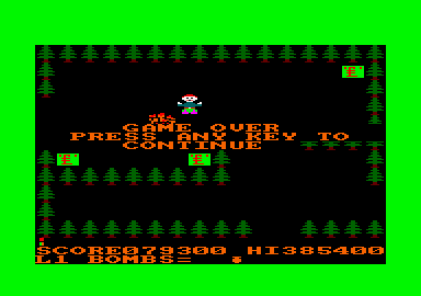 Survivor (Amstrad CPC) screenshot: Game over