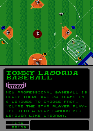 Tommy Lasorda Baseball (Arcade) screenshot: Hit to the right.