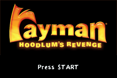 Rayman: Hoodlum's Revenge (Game Boy Advance) screenshot: Title screen (US version)