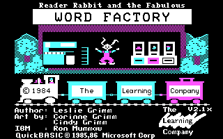 Screenshot of Reader Rabbit (DOS, 1984) - MobyGames
