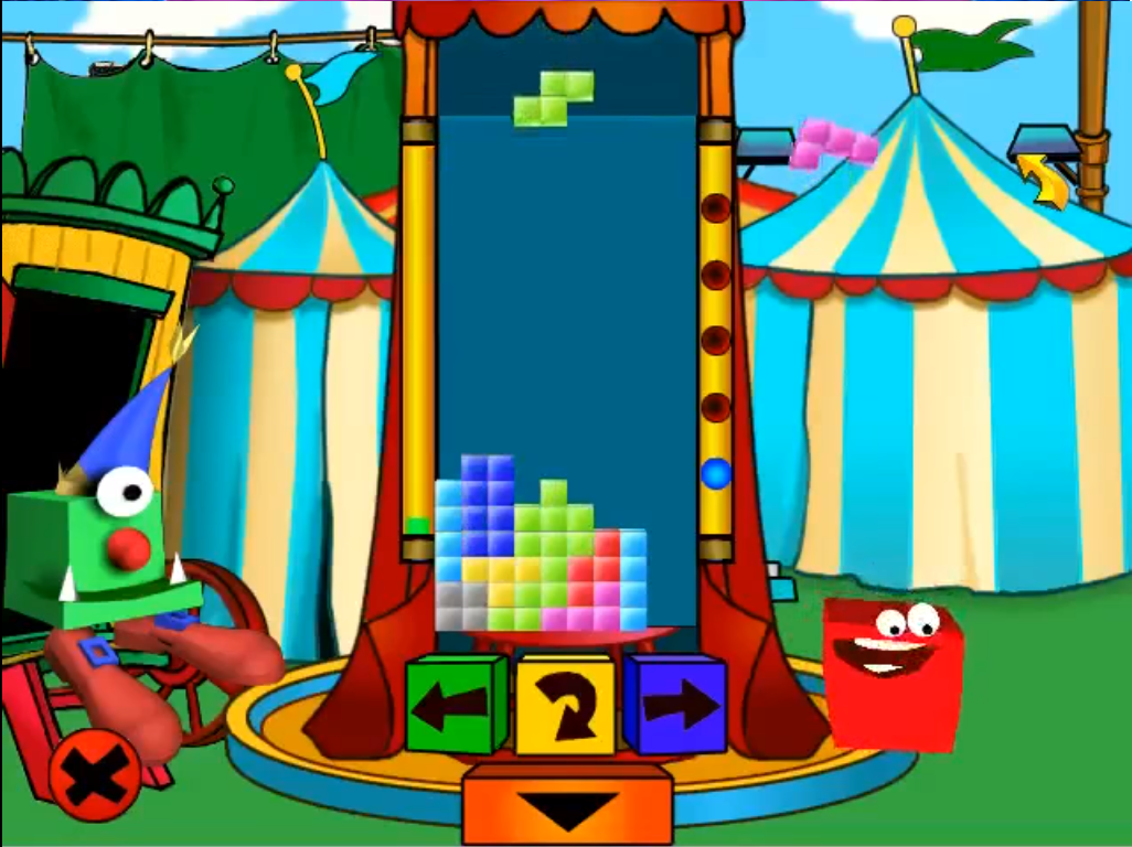 Kids Tetris (Windows) screenshot: The circus level.