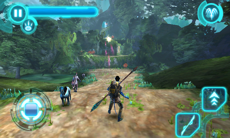 James Cameron's Avatar (Android) screenshot: The red marks show the direction