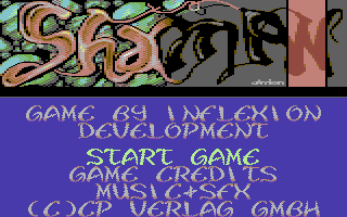 Shaman (Commodore 64) screenshot: Main menu