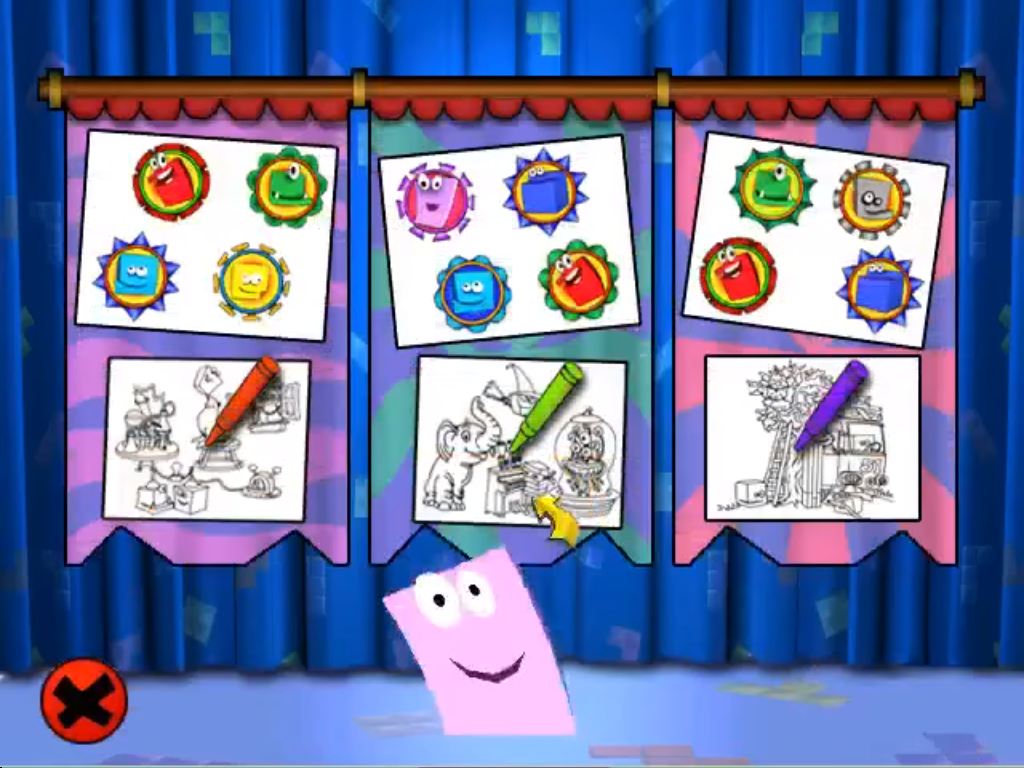 Kids Tetris (Windows) screenshot: The printing room.