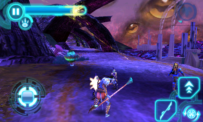 James Cameron's Avatar (Android) screenshot: Fighting humans in a dream-like scene