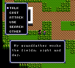 Ultima IV: Quest of the Avatar (NES) screenshot: Talk with kid