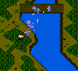 Ikari Warriors (NES) screenshot: "Dancing" enemies