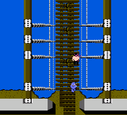 Ikari Warriors (NES) screenshot: Long bridge