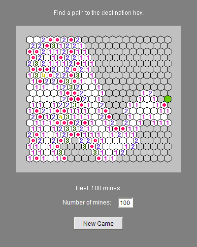 Mine Field (Browser) screenshot: Objective accomplished.