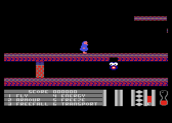 Tarkus and the Crystal of Fear (Atari 8-bit) screenshot: Big eyes creature