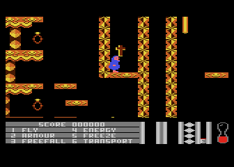 Tarkus and the Crystal of Fear (Atari 8-bit) screenshot: Trapped